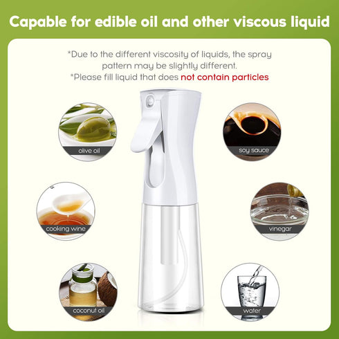 Oliver Oil Sprayer for cooking, Spray bottle 6oz, Non-Aerosol Refillable Dispenser Oil Mister FS600 Less is More...