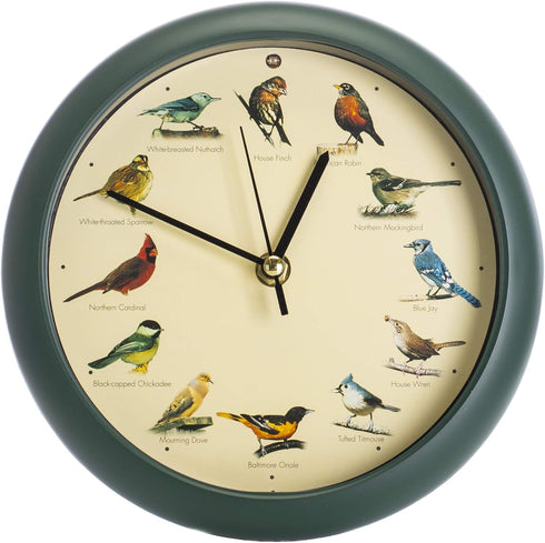 Mark Feldstein, The Original Singing Bird Clock, 8 Inch, Green...
