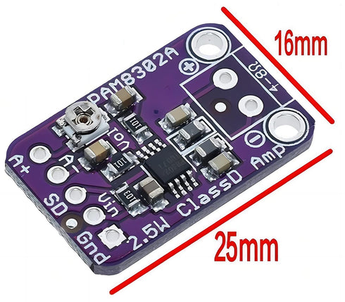 1PCS PAM8302 2.5W Single Channel Class D Audio Power Amplifier Module Development Board...