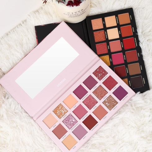 CHARMCODE 2Pcs Twilight Dusk + Aromas Nude Eyeshadow Palette Makeup Set, Matte Shimmer Glitter Pressed Pearl All Highly Pigmented Blending Powder,...