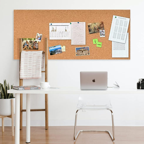 Self-Adhesive Cork Board Roll, 1/8" Thick Cork Boards for Walls, 20"x16" Cork Board Rolls Bulletin Boards for Home School Officel(3mm,Roll,20")...