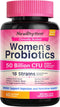 NewRhythm Women's Probiotics, Organic Cranberry for Feminine Health, 50 Billion CFU 18 Strains, Probiotics with Prebiotics, No Refrigeration Neede...