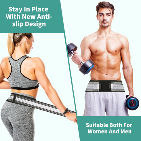 PHOSHO Sacroiliac Si Belt for Women - Si Joint Belt for Men - Adjustable Sciatica Pain Relief Belt Medium Large Size...