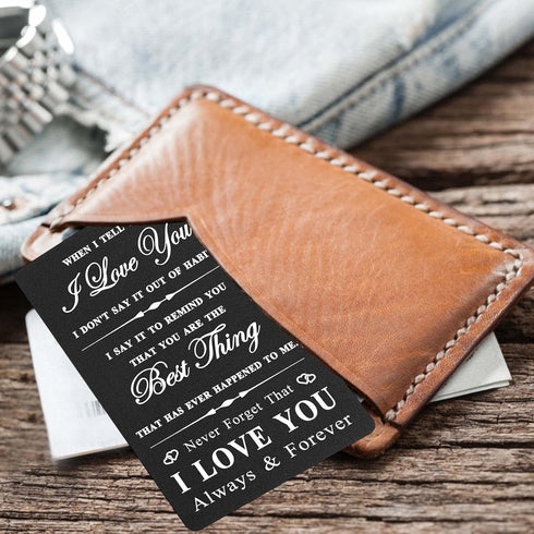 Wedding Gifts for Couples Unique - When I Tell You I Love You Wallet Card, Valentines Gifts for Boyfriend Husband Fiance, Sentimental Wallet Inser...