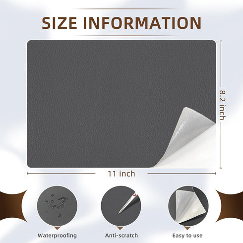 CHEIGHY Leather Repair Kit, Self Adhesive Leather Repair Patch for Furniture 8.2X11 inch Vinyl Repair Kit for Couches Car Seats, Sofa, Office Chai...