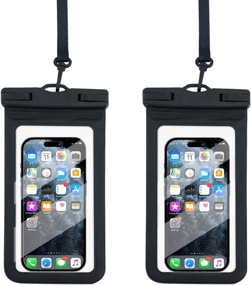 Waterproof Phone Pouch Floating, Waterproof Phone Case, Transparent PVC, 2 Pack, Phone Protector for iPhone 15 14 13 12 11 Pro Max Plus XS XR X 8 ...