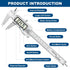 Digital Caliper, Caliper Measuring Tool with Stainless Steel, Electronic Micrometer Caliper with Large LCD Screen, Auto-Off Feature, Inch and Mill...