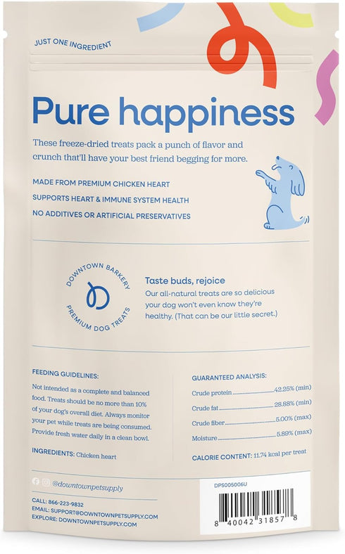 Downtown Barkery Freeze Dried Dog Treats - Single Ingredient, Low Calorie Dog Treats Rich in Vitamins and Minerals - All Natural Dog Treats - Free...