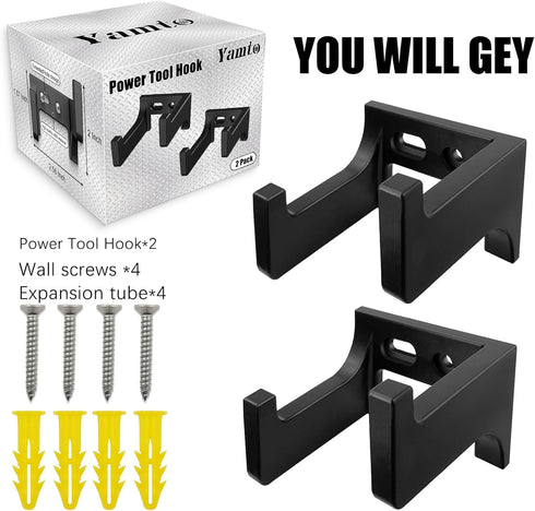 2pcs Power Tool Organizer,Heavy Duty Pegboard Wall Organizer,Stainless Steel, Electric Drill Storage Rack,Perfect for Storage Garages, Homes, Shed...