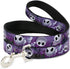 Buckle-Down Pet Leash - Jack Expressions/Ghosts in Cemetery Purples/Grays/White - 6 Feet Long - 1" Wide...
