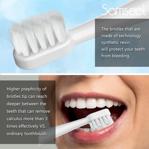 (2-Pack, White and Pink Sonic Electric Toothbrush Lasting for 90 Days Travel Essential Waterproof Portable Mini Design for Daily Oral Care Busines...