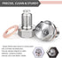 M12 x 1.25 Stainless Steel Engine Oil Drain Plug with Neodymium Magnet, Copper Crush Washer Replacement for Toyota, Lexus, Nissan, Infiniti...