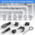 7PCS Drain Cleaner Combination Cutter Head Set,16mm Manganese Steel Spring Automatic Locking Drain Dredging Cutter Head Accessories for Drain Clea...