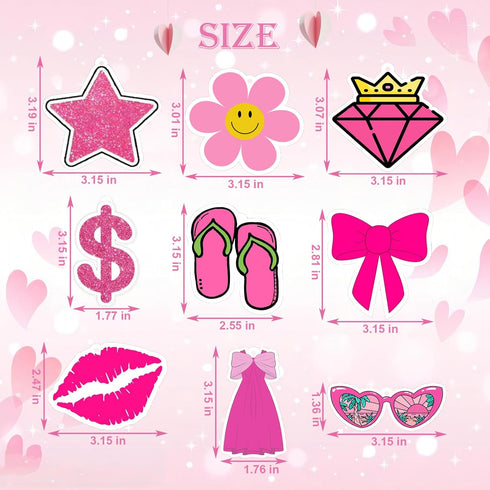 Car Air Fresheners Pink Car Interior Accessories Cute Car Air Fresheners Hanging 9Pcs Car Mirror Accessories Different Scents Vanilla New Car Blac...