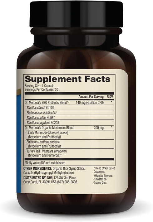 Dr. Mercola Complete Spore Restore, 30 Servings (30 Capsules), SBO Probiotic, 4 Billion CFU, Dietary Supplement, Supports Healthy Immune Function,...