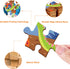 24 Piece Puzzles for Kids Ages 3-5, Unique Pieces Dinosaur Puzzle for Kids Ages 2-4, Wooden Jigsaw Puzzle for 2 3 4 5 Year Old Toddlers with Puzzl...