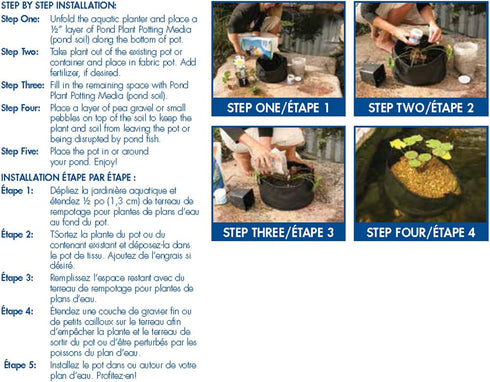 Aquascape Fabric Plant Pot for Pond and Aquatic Plants, Versatile, Durable, 6-inches x 6 Inches, 2-Pack | 98501...