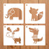 16 Pieces Animal Theme Stencils Farm Reusable Painting Stencils for Scrapbooking Drawing Tracing DIY Furniture Wall Floor Fabric Decors, 5X5 Inche...