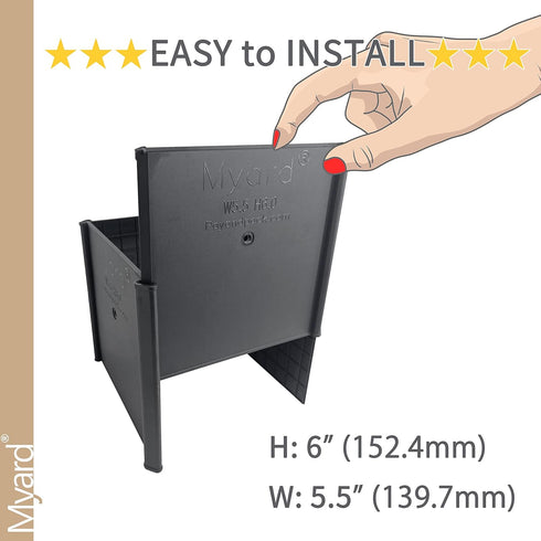 6x6x6 Inches Post Protector with Screws, Inner Size 5.5"x5.5", Protect Mailbox, Deck & Fence Posts from Damage to Lawn Maintenance Equipment, Fit ...