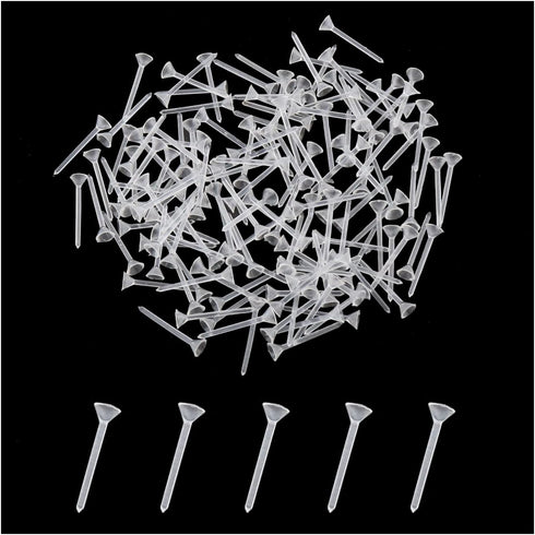 2Packs 150PCS/Pack Micro Landscape Ornaments Pin Stakes Terrarium Bonsai Cactus Moss Landscape Mini Plastic Pin Stakes for Figurines Miniature Fai...