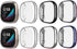 8 Pack Case Compatible with Fitbit Versa 3 / Sense Screen Protector, Ultra Slim TPU Plated Cover Anti-Scratch Shockproof All Around Bumper Shell A...
