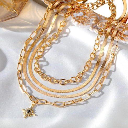 KISS WIFE Jewelry Set for Women, Necklaces Bracelets Rings and Earrings Sets, Gold Silver Vacation Jewelry Fashion Costume Jewelry Packs, Gifts fo...