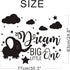 Elephant Nursery Wall Decal, Dream Big Little One Decal, Elephant Sticker, Baby Boy Girls Room Decor, Nursery Decals, Cloud and Star Nursery A42 (...