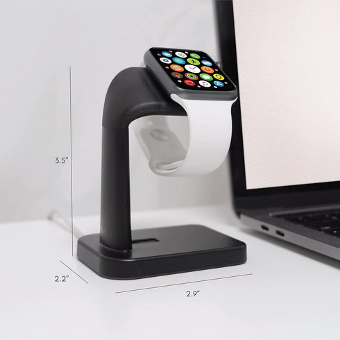 Macally Apple Watch Charger Stand for Series Ultra, 9, 8, 7, 6, 5, 4, 3, 2, 1, SE (44mm, 42mm, 40mm, 38mm) - Sleek iWatch Apple Watch Stand Dock -...