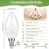 LED Candelabra Bulbs, E12 Ceiling Fan Light Bulbs Small Base, 6W Equivalent 60W, 600 Lumens Neutral White 4000K, B10/B11 Type B Chandelier Light B...