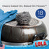 Lola Products Stainless Steel Scouring Pad, 18 Grams - Curled Flat Wire, Cleans Caked On & Baked On Messes on Cookware, 1 Pack...