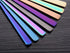 Yogurt Spoon, Stainless Steel Gelato/Ice Cream Spoon, Multi-color Fruit Spoon, Dessert Spoon, 6.4-inch, Set of 6...