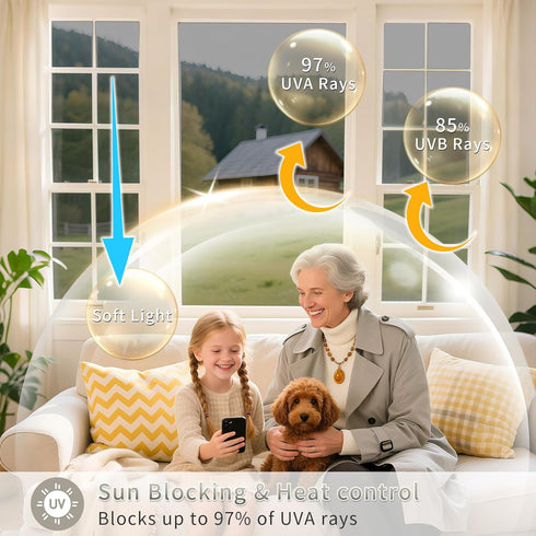 Filmgoo One Way Privacy Film, Window Tint for Home, Mirror Vinyl Roll Heat Control Anti UV Static Cling Sliding Door Coverings No Glue Garage Sola...