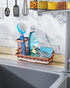 Consumest Sponge Holder for Kitchen Sink - Sink Caddy Kitchen Sink Organizer with Removable Drip Tray for Countertop Dish Soap Dispenser Brush Sto...