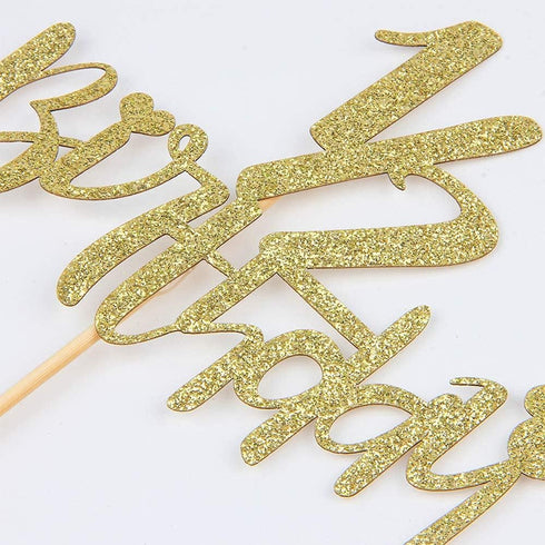 Gold Glitter Half 1/2 Birthday Cake Topper for Baby 6 Months, Half Year Birthday Baby Showers Party Decorations Supplies...