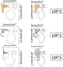 UNICRAFTALE about 30pcs 3 Styles Clip-on Earring Component 304 Stainless Steel Findings Golden & Stainless Steel Color Clip-on Earring with Loop f...