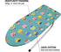 12.5" x 30" Small Tabletop Ironing Board Cover and Pad,3 Pairs of Hook and Loop Fastener Straps,Elastic Edges,Cotton Mini Iron Board Cover with Sc...