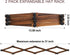 WGFKVAS 2 Pack Accordion Hat Rack for Wall - Expandable Coat Rack & Wall Mounted Hat Holder - Wooden Wall Hanger with 10 Peg Hooks for Coats, Base...
