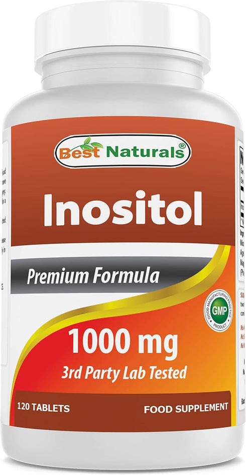 Best Naturals Inositol 1000mg 120 Tablets - also called vitamin B8...