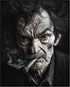 Posterizer 1 pcs-close up black and white portrait of a rugged man smoking 1-Photography Art-Retro Art-Decorations for Bedroom, Office, Living Roo...