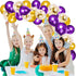 Purple Balloon Garland Arch Kit, 121 PCS Purple and Gold Party Decorations for Birthday, Graduation, Wedding, Anniversary...