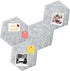 Hexagon Felt Bulletin Board, 8.7"x7.5"x0.35" 4 Pack Self-Adhesive Tiles Pin Board for Office Home School Decor Stickers Memos Photos Display(GY-19...