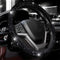 Valleycomfy Steering Wheel Cover for Women Men Bling Bling Crystal Diamond Sparkling Car SUV Wheel Protector Universal Fit 15 Inch (Black with Bla...