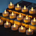 Tea Lights, Flameless LED Candles Flickering Warm Yellow 200 Hours Battery-Powered Tea light Candle Ideal for Party, Wedding, Birthday, Gifts and ...