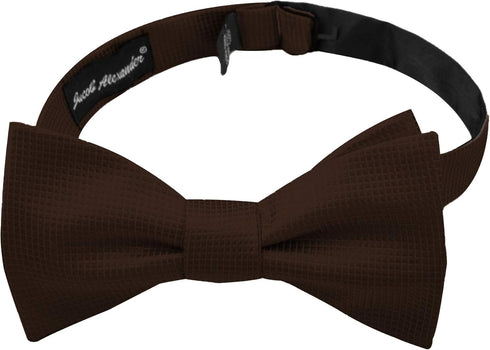 Jacob Alexander Men's Woven Subtle Mini Squares Adjustable Self-Tie Bow Tie...