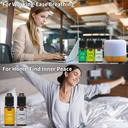 Essential Oils Set Top 5 Aromatherapy-Essential Oils for Diffuser for Home,Air Freshening Diffuser Oils Scents for Aromatherapy,Laundry,Candle&Soa...