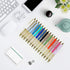 Aozora Ballpoint Pens Black Ink Medium Point with Super Soft Grip Retractable Ball Point Pen 1.0mm Office Decor School Supplies (15pcs-GOLD)...