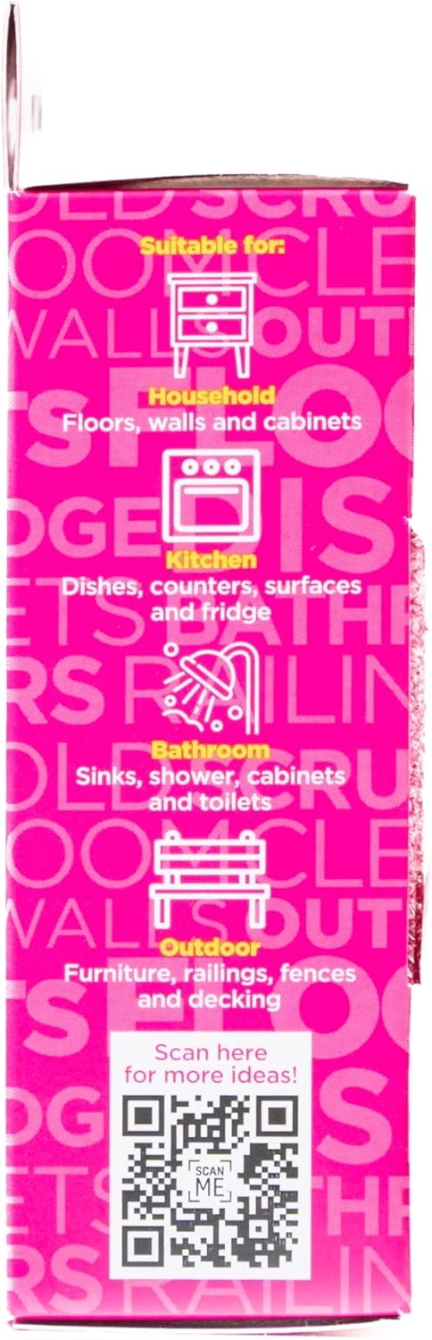 Stardrops – The Pink Stuff – SQeeZY Miracle Dual Sided Scrubber Sponge, Scratch Free Solution for Ultimate Home Cleaning - Perfect for Kitchens, B...