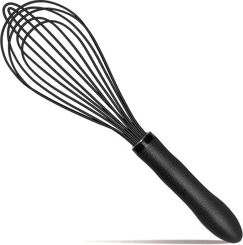 Silicone Whisk,Kitchen Silicone Whisks for Cooking Non Scratch,Wisking Tool Metal Wire Stainless Steel Whisk Egg Bread Silicone Wisk,Small Mini He...