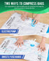 6 Pack Small Vacuum Storage Bags (24"x16"), Reusable Vacuum Sealer Compression Space Saver Bag for Clothes, Mattress, Blanket, Duvets, Pillows, Co...
