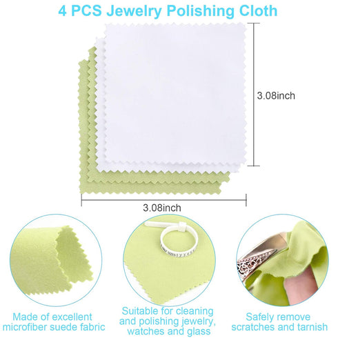 Ring Sizer Measuring Tool Set | 4-Size Aluminum Ring Mandrel, 27 PCS Metal Ring Measurement Tool, Gauge & Polishing Cloth, US Jewelry Sizing Kit f...